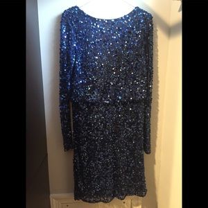 Boutique Brand Royal Blue Sequin Dress - Size 12